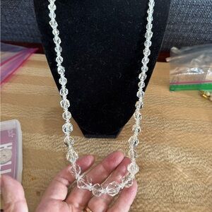 Vintage Lux Crystal Necklace 26 inches